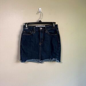 O2 denim medium mini skirt